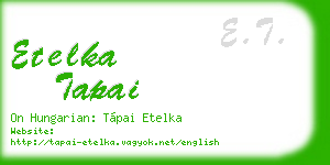 etelka tapai business card